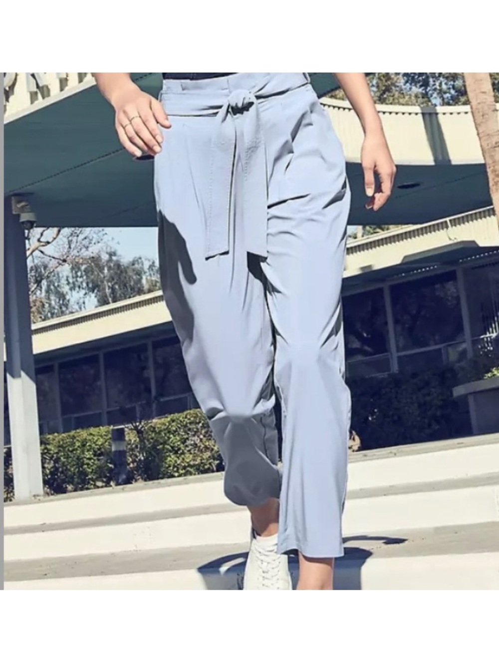Athleta | Skyline ll High Rise Paper-Bag Belt Trousers Pants